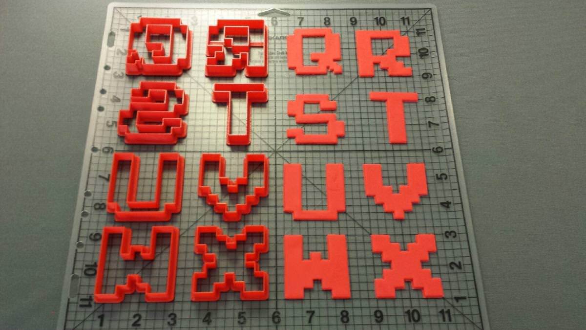 8 Bit Font Uppercase Cookie Cutters (3)