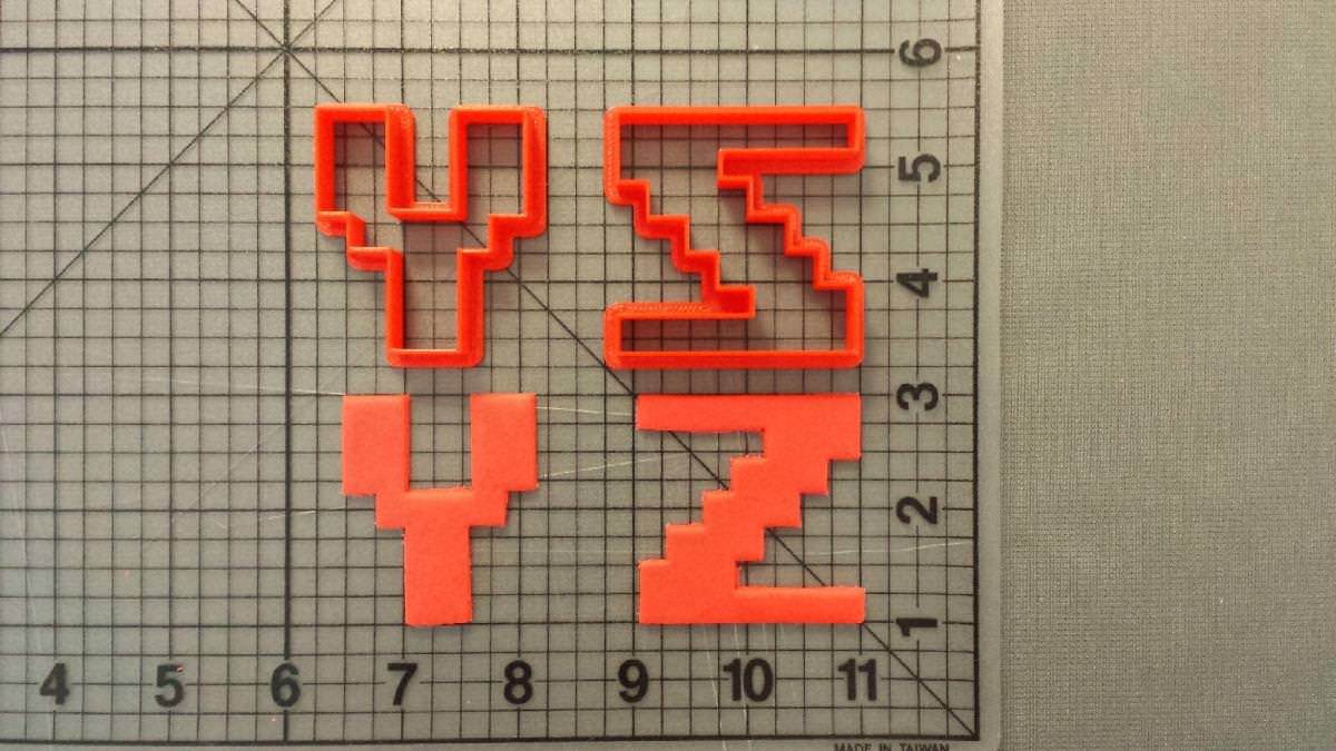 8 Bit Font Uppercase Cookie Cutters (4)