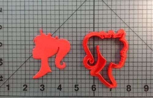 Barbie with Crown Silhouette Cookie Cutter