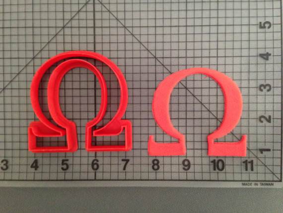 Greek Letter Omega Cookie Cutter