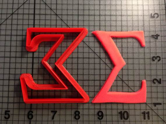 Greek Letter Sigma Cookie Cutter