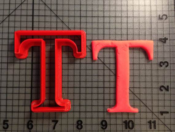 Greek Letter Tau Cookie Cutter