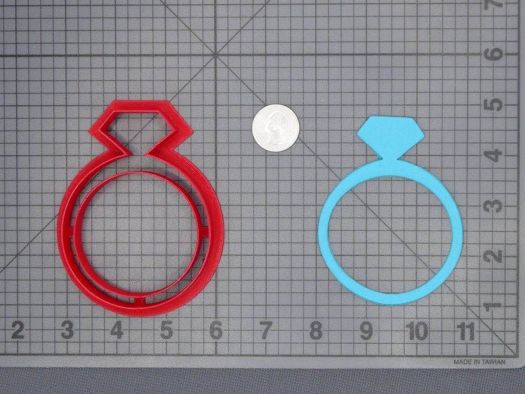 Diamond Ring 266-C966 Cookie Cutter Silhouette