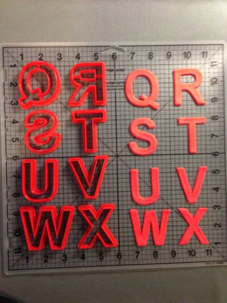 Arial Bold Font Uppercase Cookie Cutters (3)