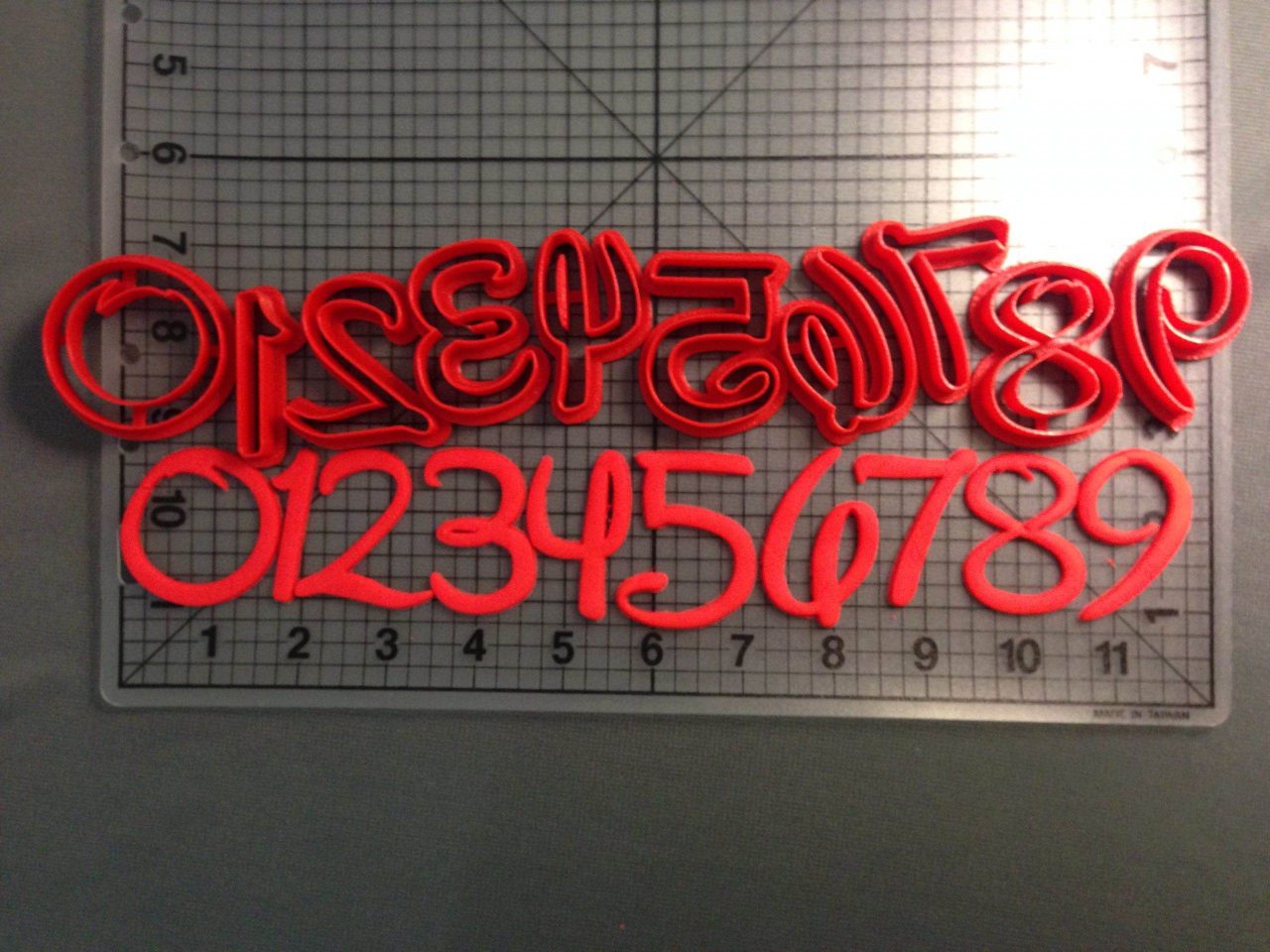 Disney Font Number Cookie Cutters