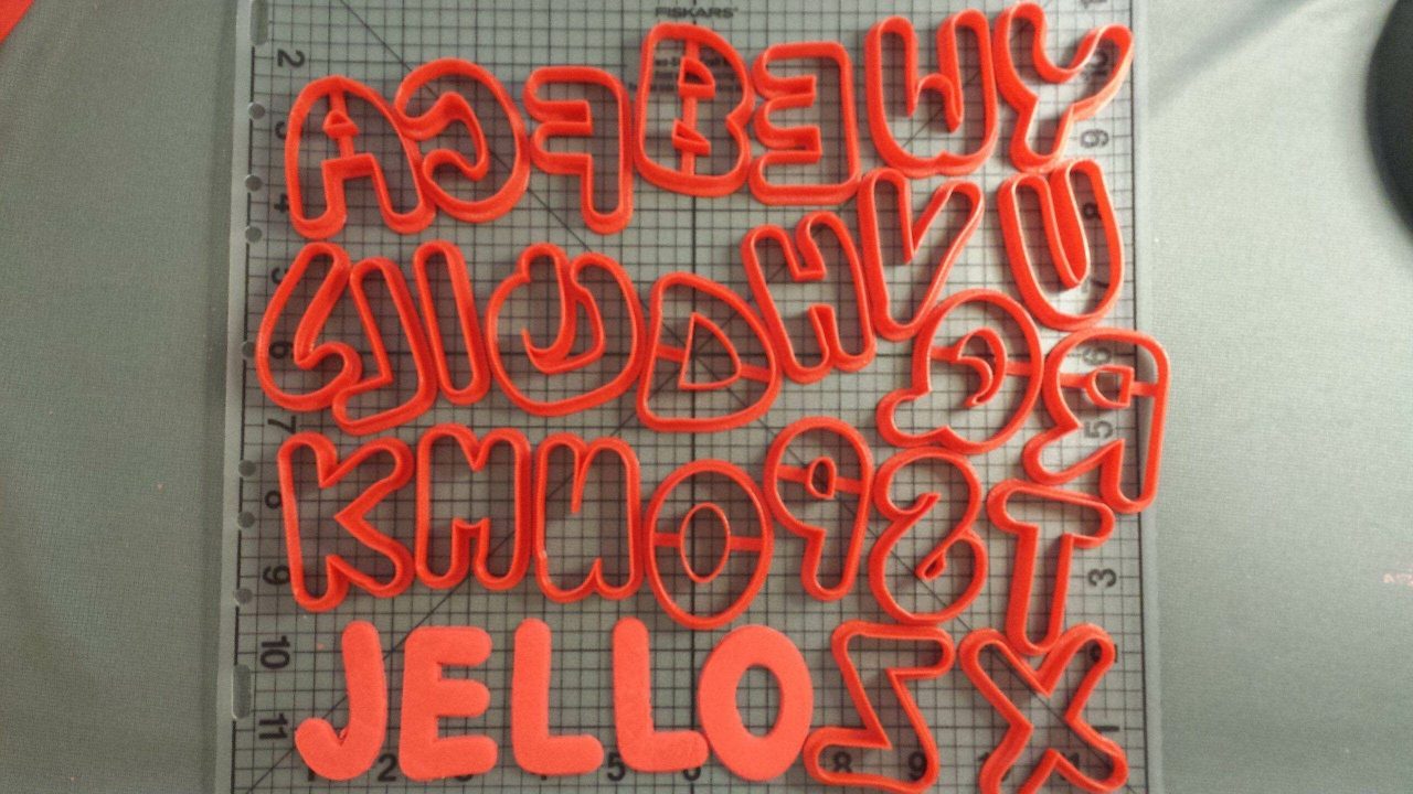 Jello Font Uppercase Cookie Cutters