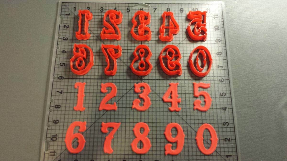 Red Sox Inspired Font Number Cookie Cutters