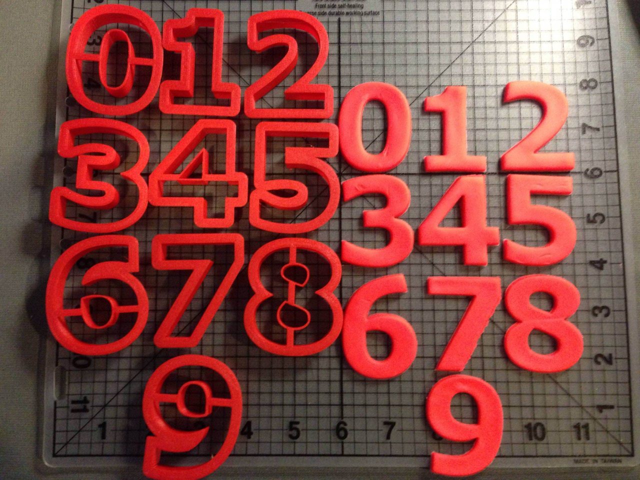 Verdana Bold Number Cookie Cutters
