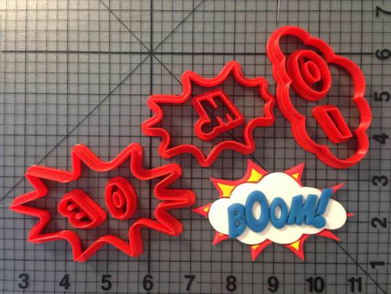 Pow Sign - Boom 266-B936 Cookie Cutter Set (4 inch)