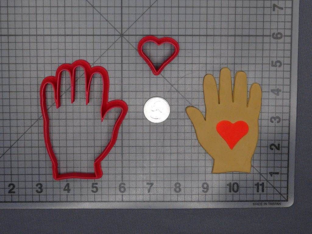 Hand with Heart 266-F036 Cookie Cutter Set
