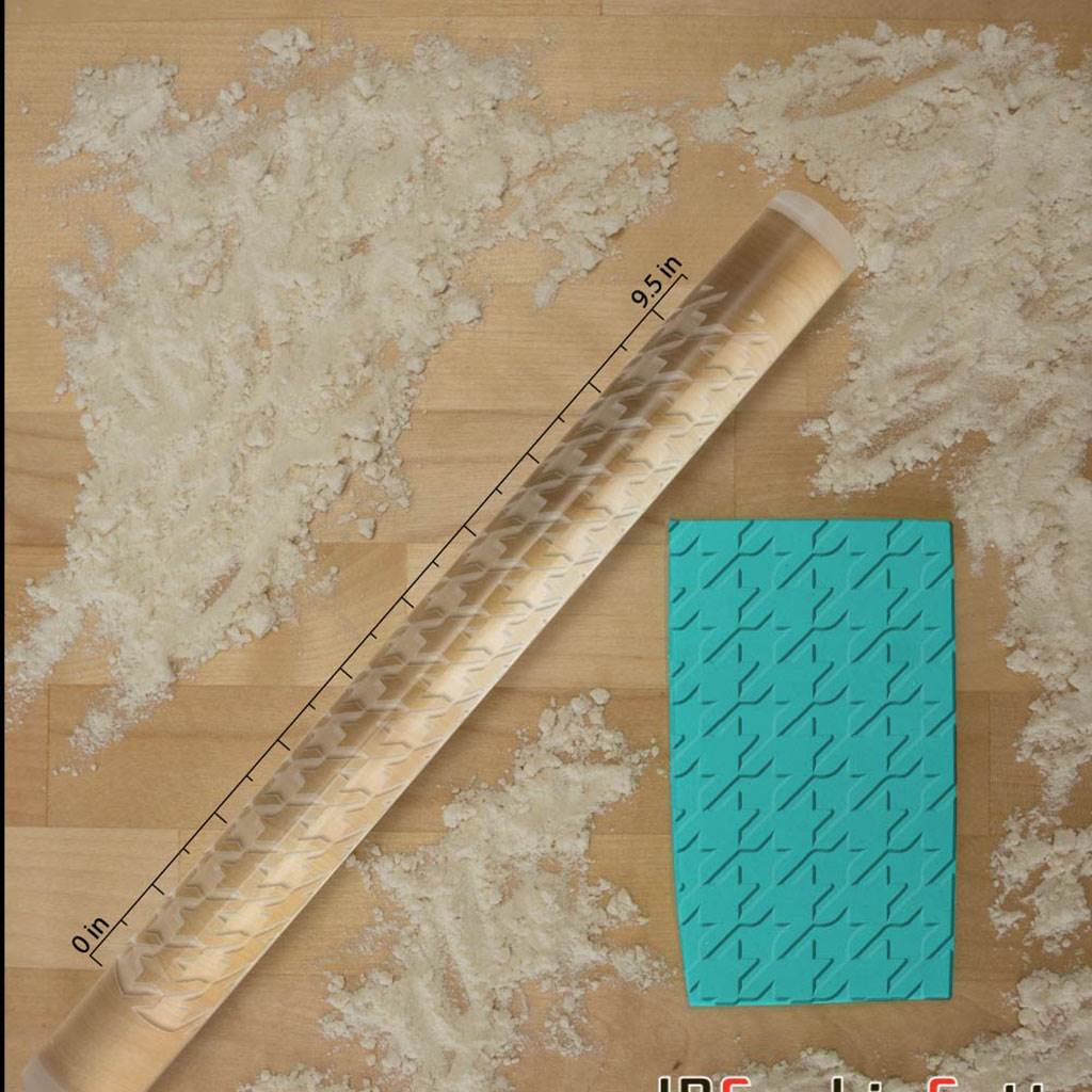 Houndstooth Pattern 765-176 Rolling Pin 1in (Medium 2)