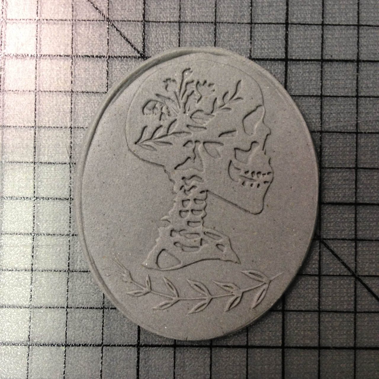 Skull 100 Cookie Cutter and Stamp