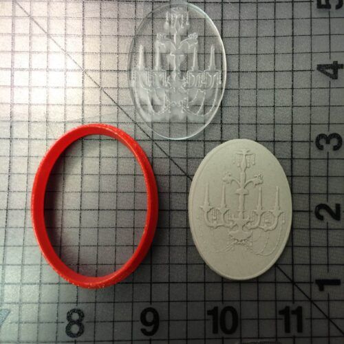 Chandelier 100 Cookie Cutter and Stamp (1)