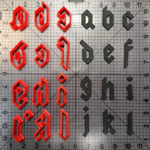 Gothic Font Lowercase Cookie Cutters (1)