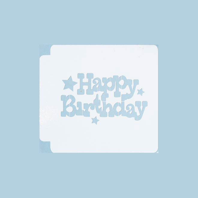 Happy Birthday 783-B273 Stencil (4 inch)