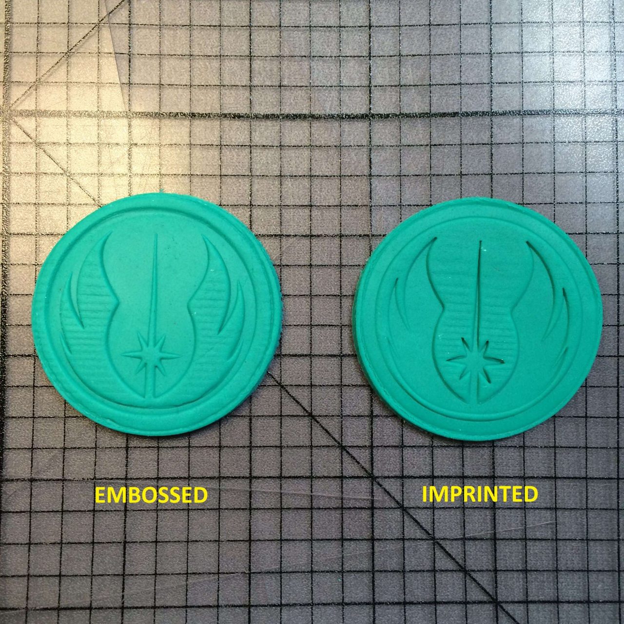 Jedi Order Logo 100 Cookie Cutter and Stamp written