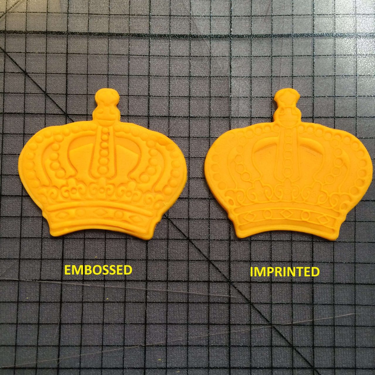 Crown 100 Cookie Cutter and Stamp written