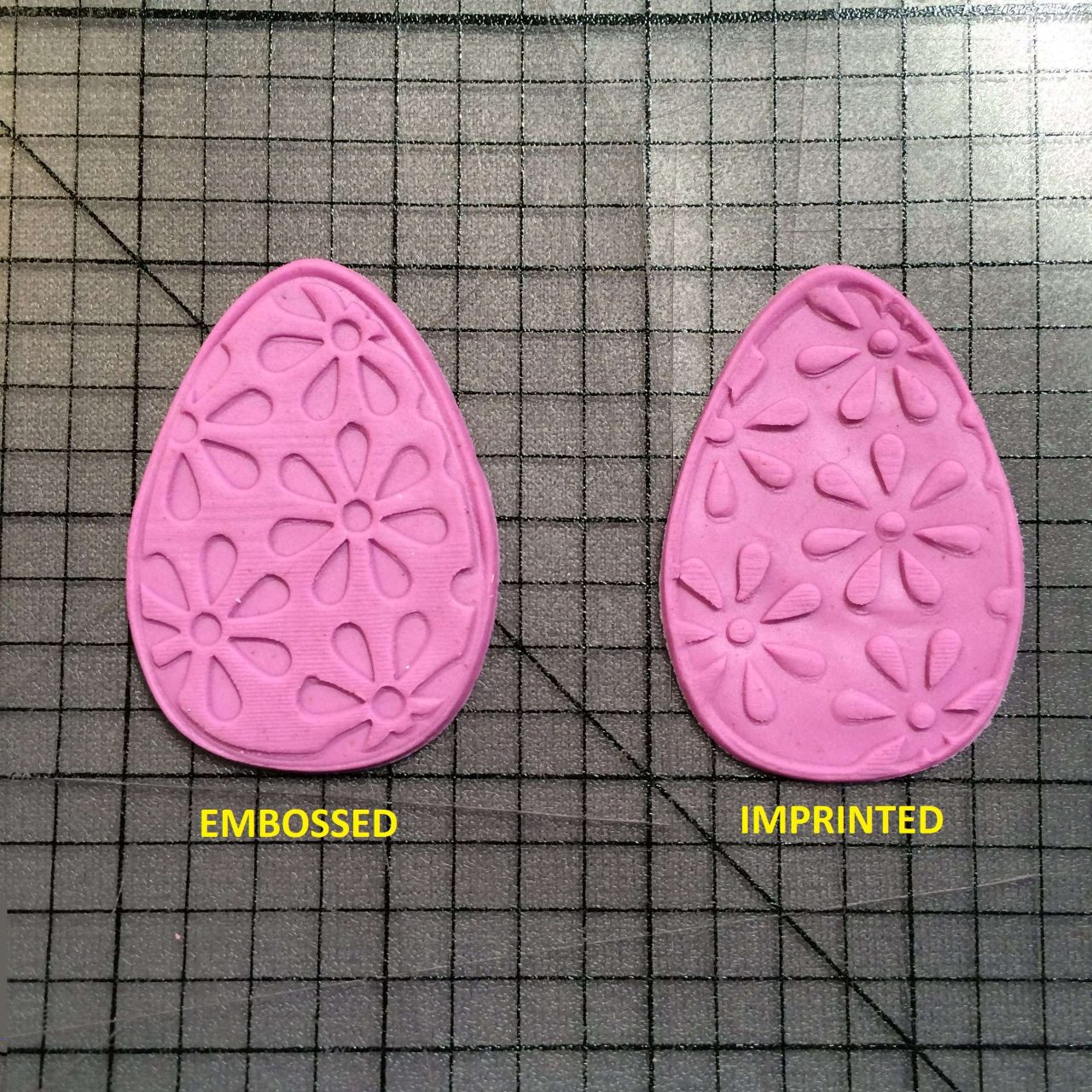 Easter Egg 100 Cookie Cutter and Stamp (embossed 1)