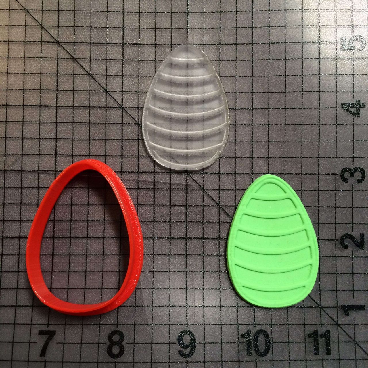 Easter Egg 103 Cookie Cutter and Stamp (imprinted 1)