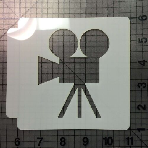 Movie Camera Stencil 100