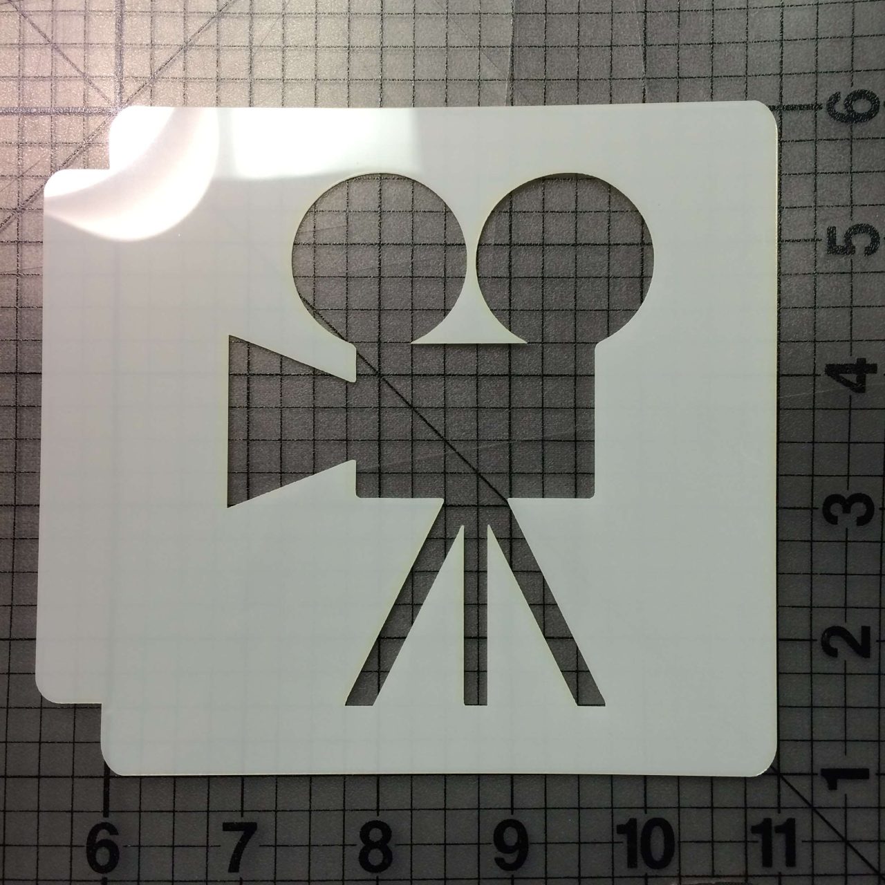 Movie Camera Stencil 100