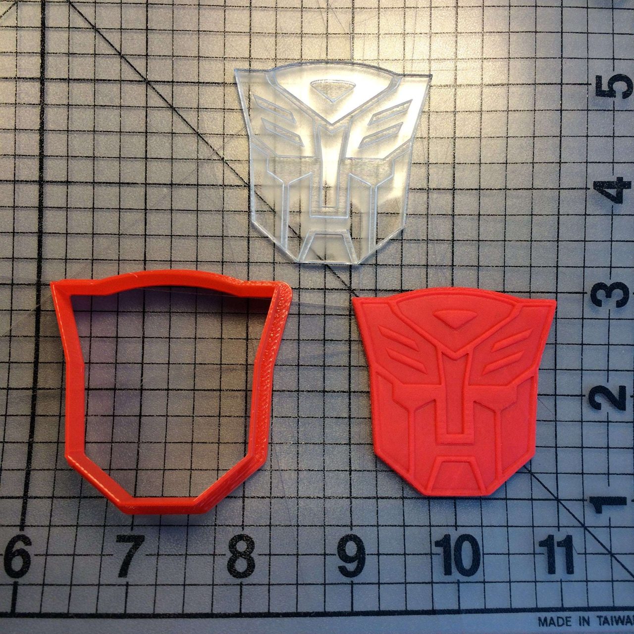 Autobot Logo 100 Cookie Cutter and Stamp (imprinted)