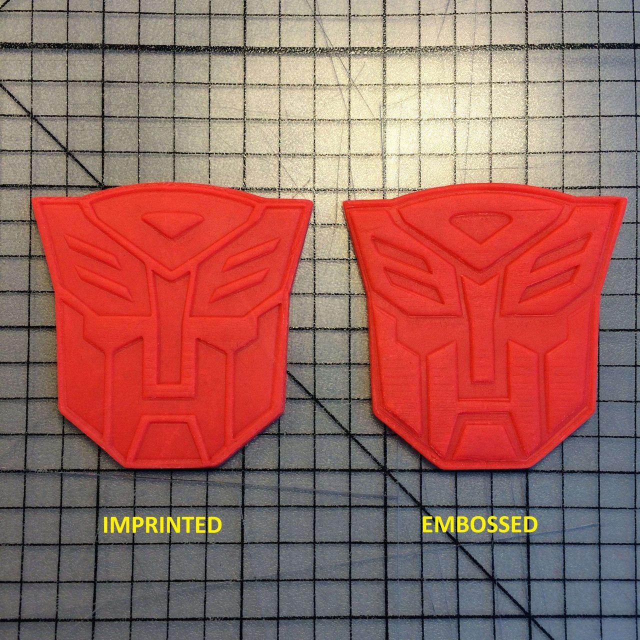 Autobot Logo 100 Cookie Cutter and Stamp (combined)