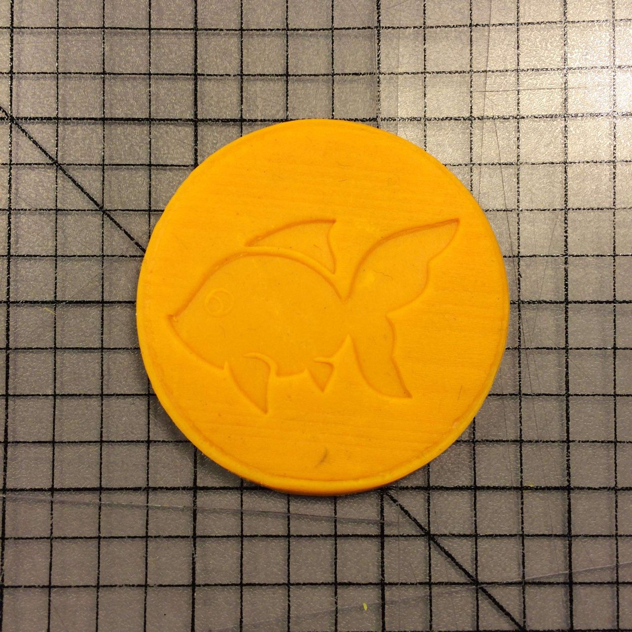 Fish 100 Cookie Cutter and Stamp (imprinted 2)