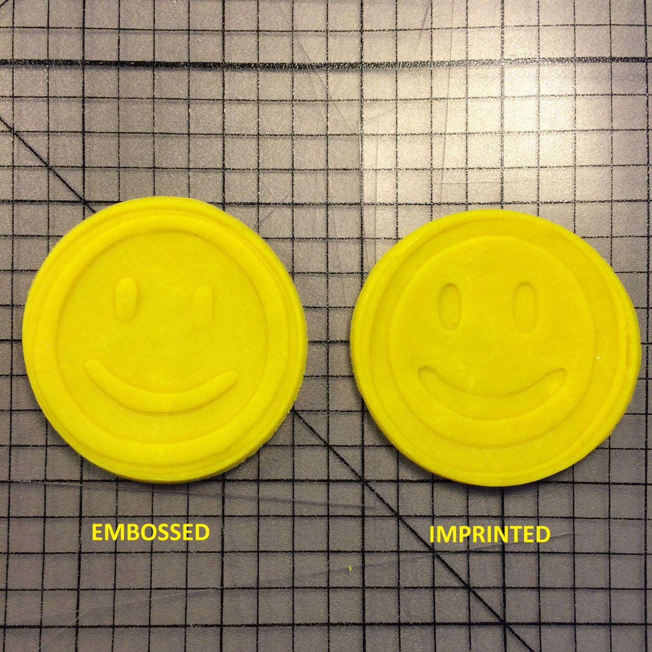 Smiley Face 100 Cookie Cutter and Stamp written