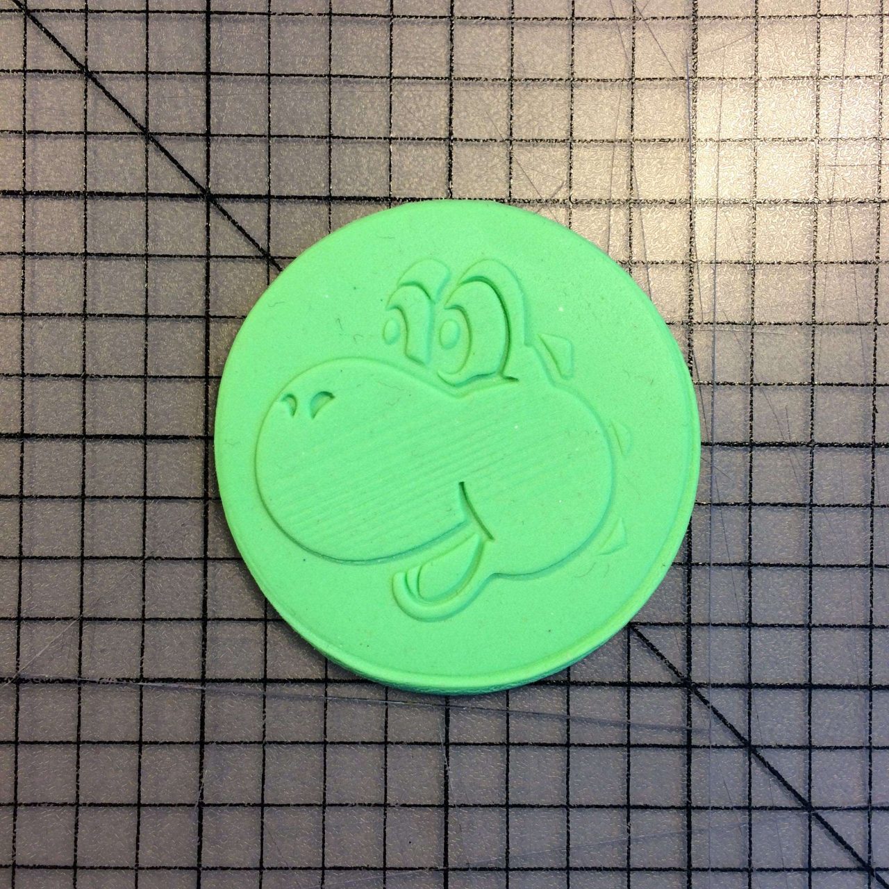 Yoshi 100 Cookie Cutter and stamp (embossed 1)