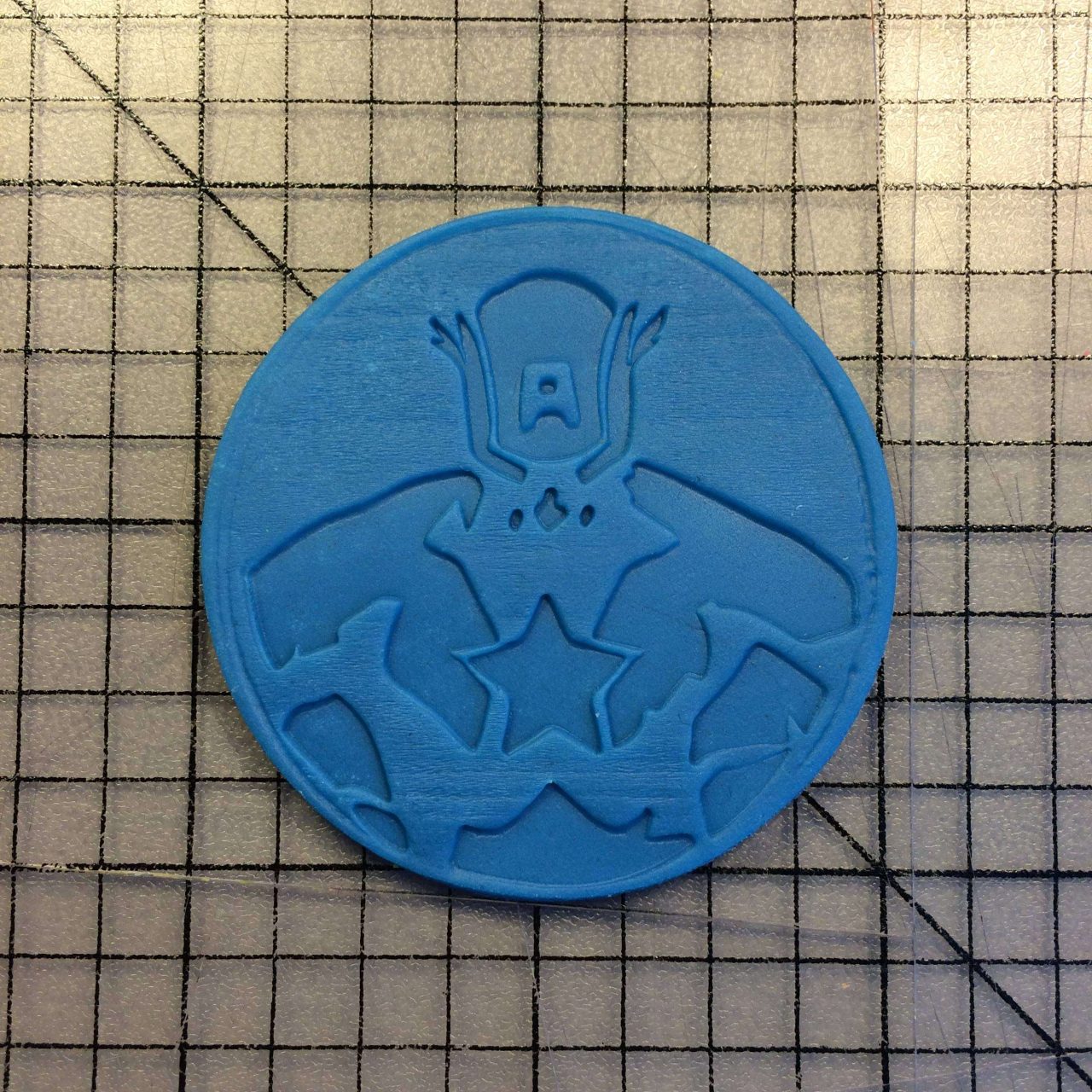 Captain America 100 Cookie Cutter and Stamp (imprinted 2)