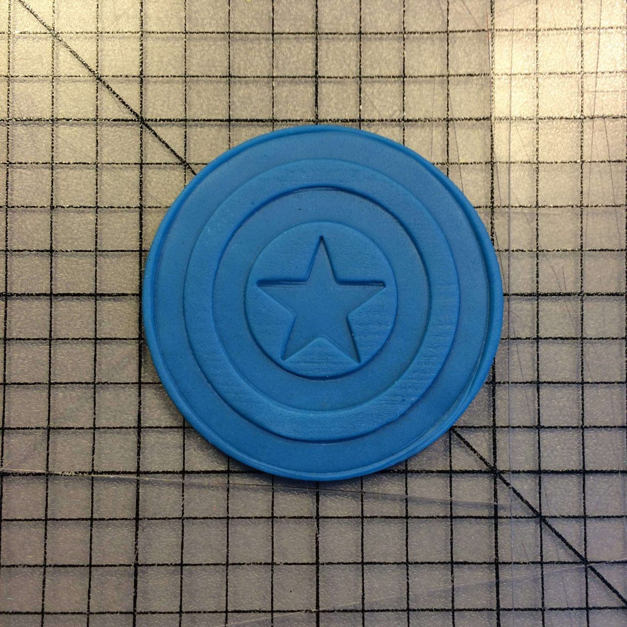 Captain America Shield 100 Cookie Cutter and Stamp (imprinted 2)