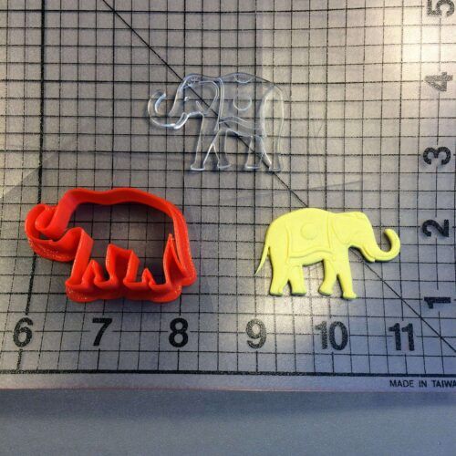 Elephant 101 Cookie Cutter and Stamp (embossed 1)