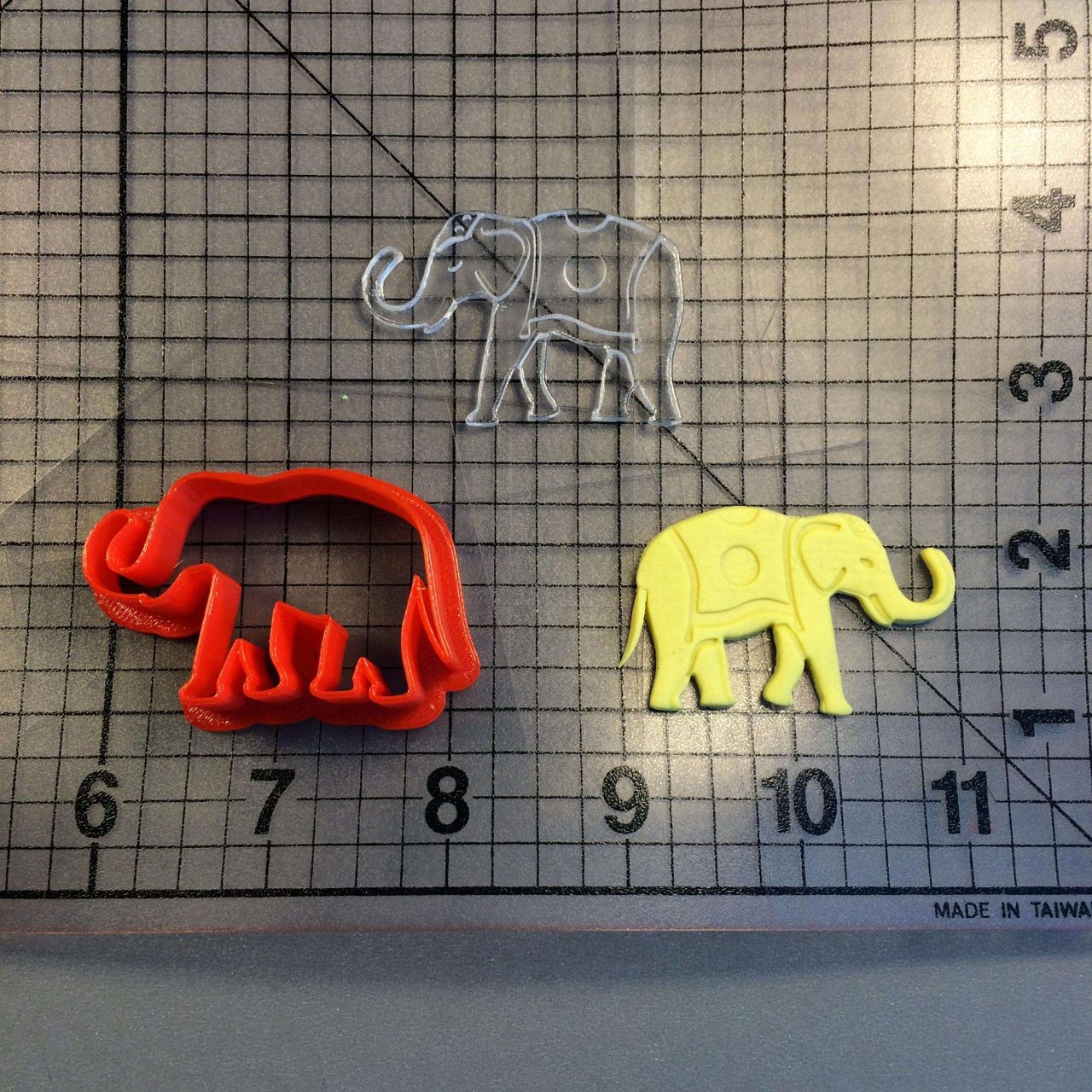 Elephant 101 Cookie Cutter and Stamp (imprinted 1)