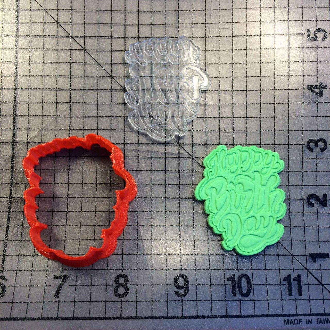 Happy Birthday 100 Cookie Cutter and Stamp (imprinted 1)