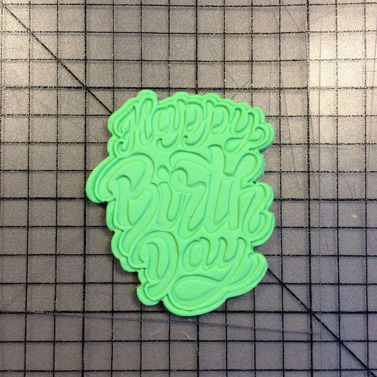 Happy Birthday 100 Cookie Cutter and Stamp (imprinted 2)