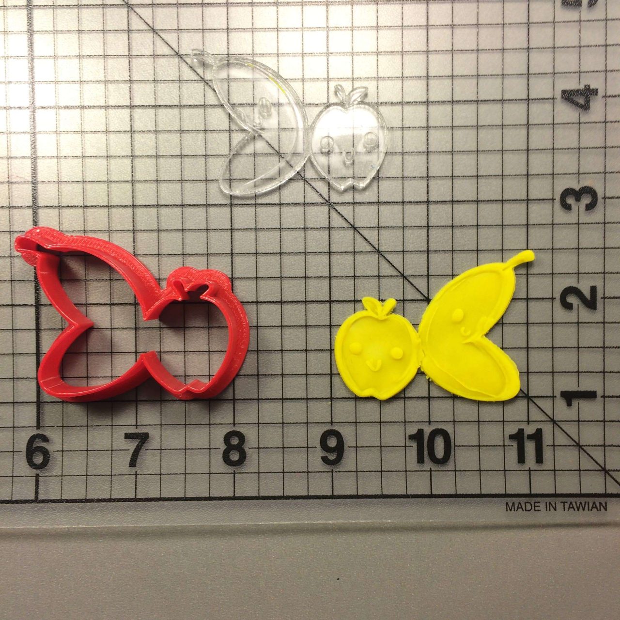 Banana and Apple 100 Cookie Cutter and Stamp (imprinted 1)
