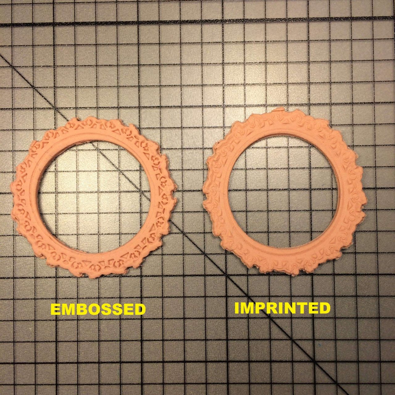 Border 100 Cookie Cutter and Stamp written