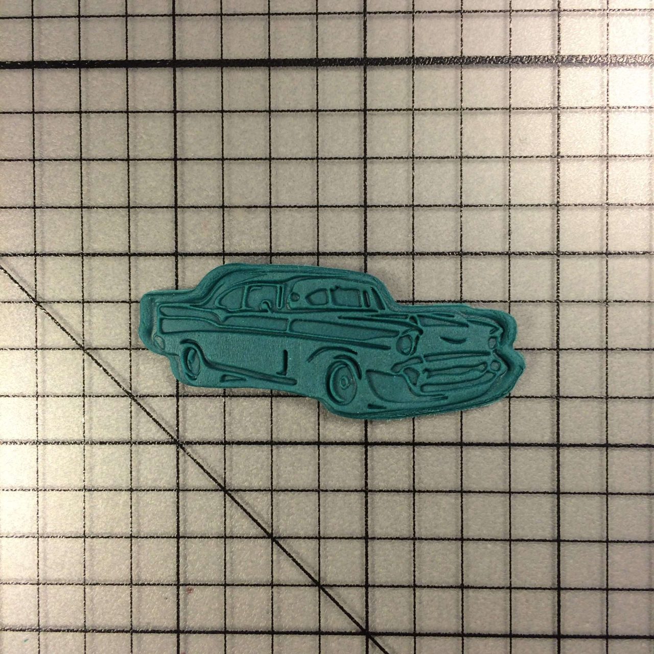 Car 100 Cookie Cutter and Stamp (embossed 2)