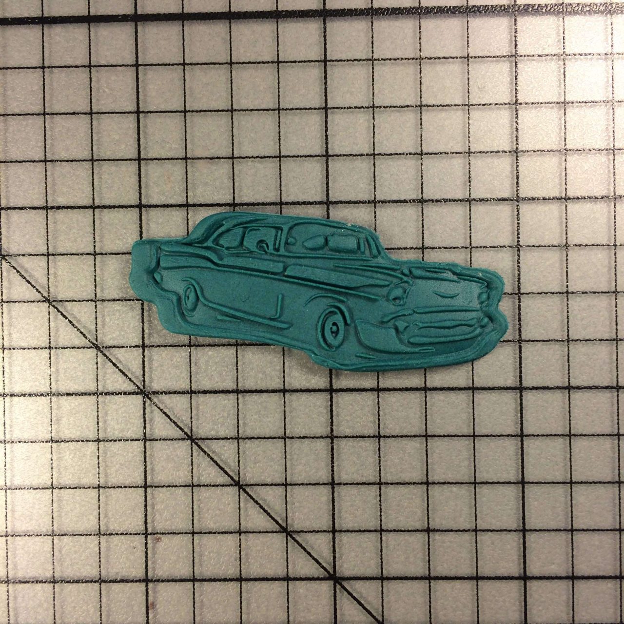 Car 100 Cookie Cutter and Stamp (imprinted 2)