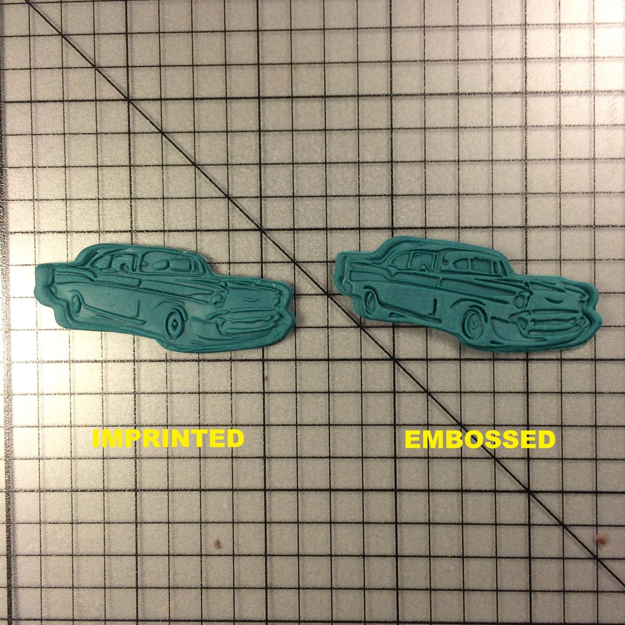 Car 100 Cookie Cutter and Stamp written