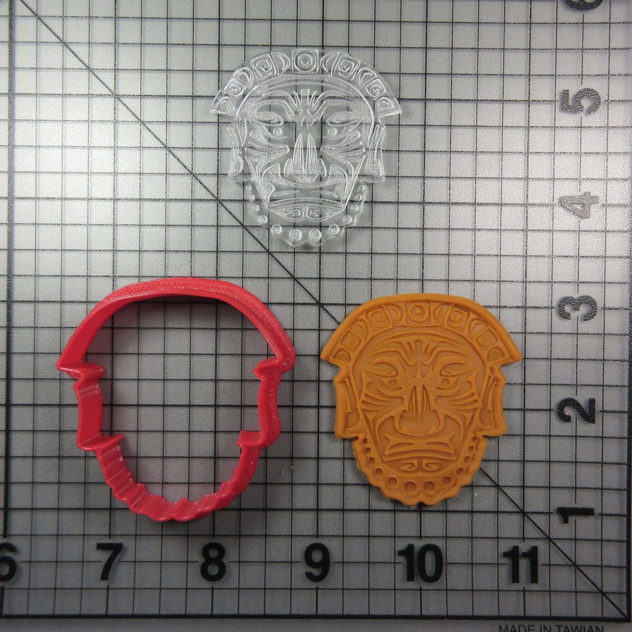Culture Mask 100 Cookie Cutter and Acrylic Stamp - Image 3