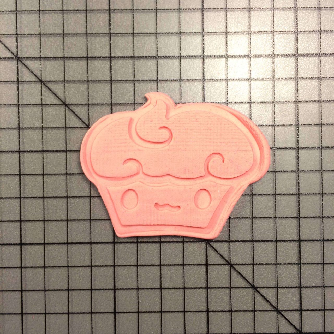 Cupcake 100 Cookie Cutter and Stamp (embossed 2)
