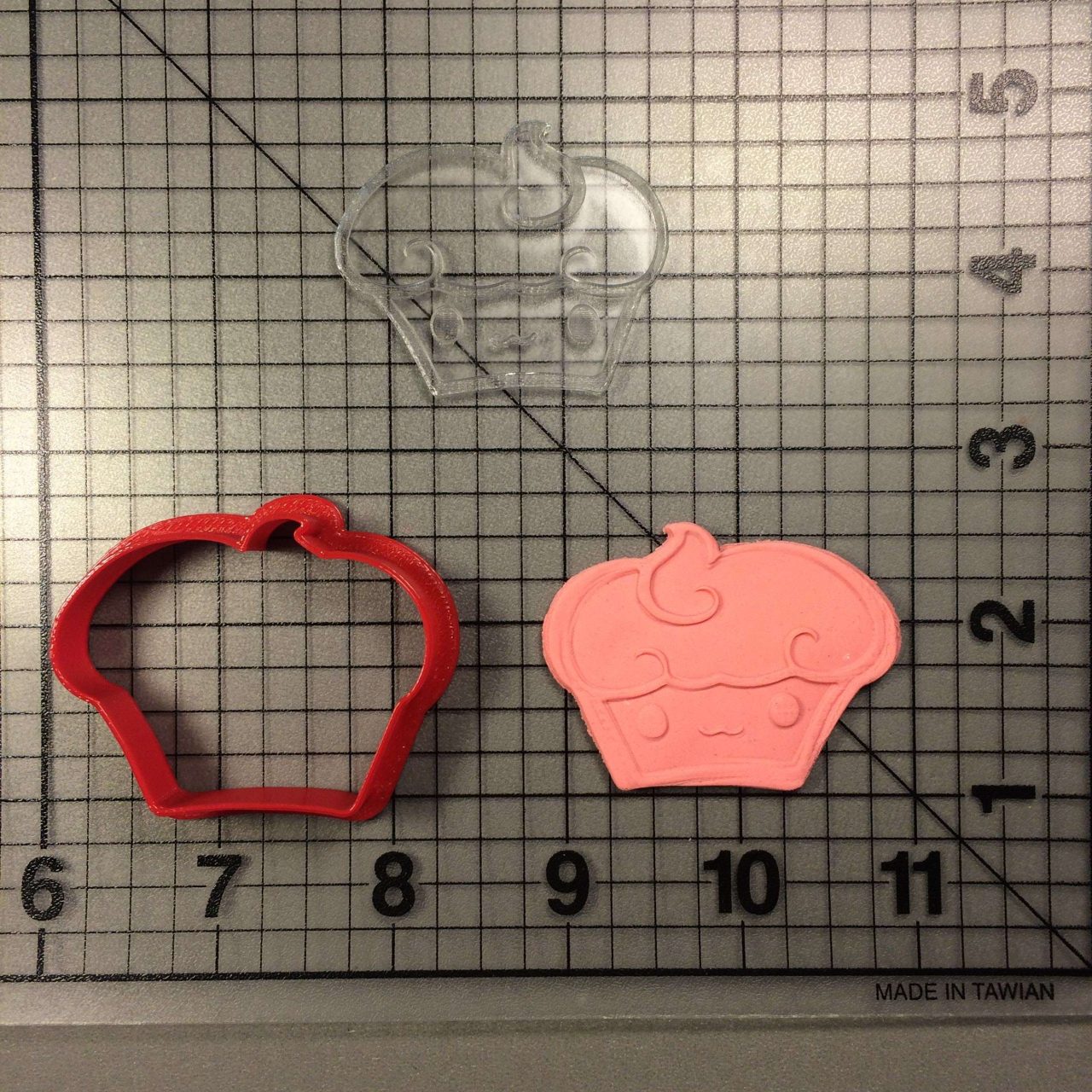 Cupcake 100 Cookie Cutter and Stamp (imprinted 1)