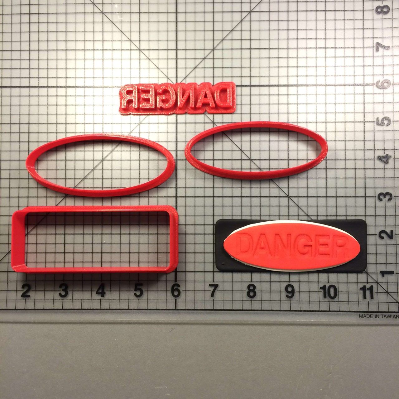 Danger Sign Cookie Cutter Set
