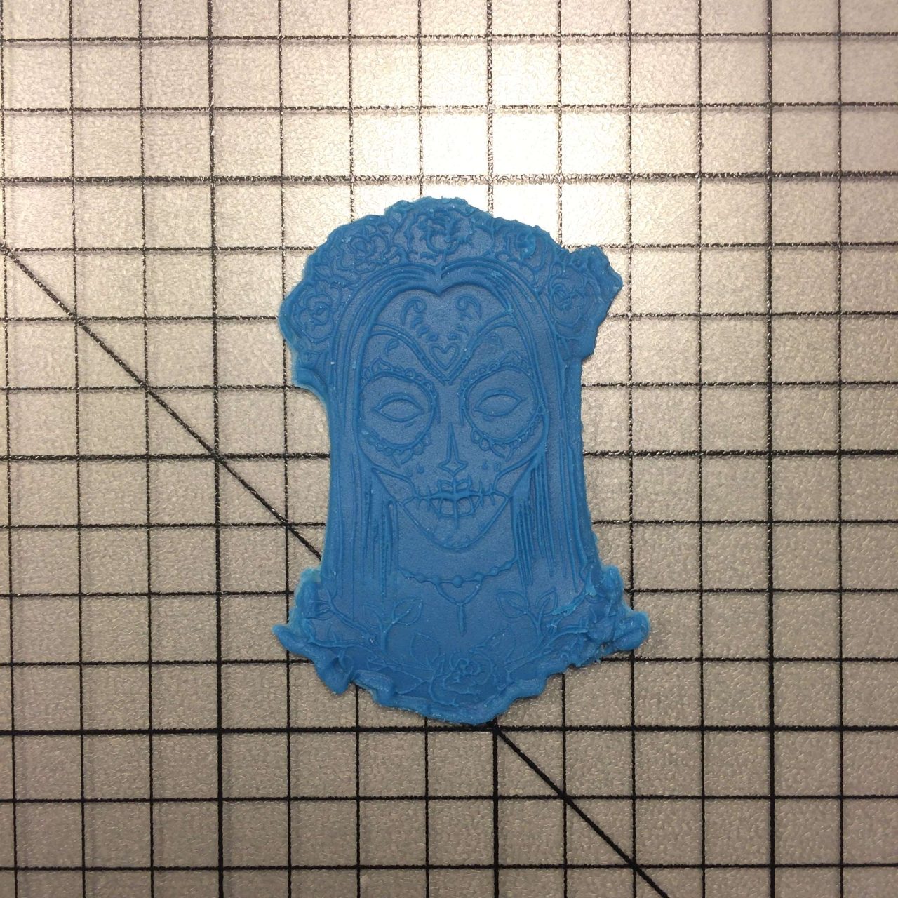 Dia De Los Muertos Skull 101 Cookie Cutter and Stamp (imprinted 2)