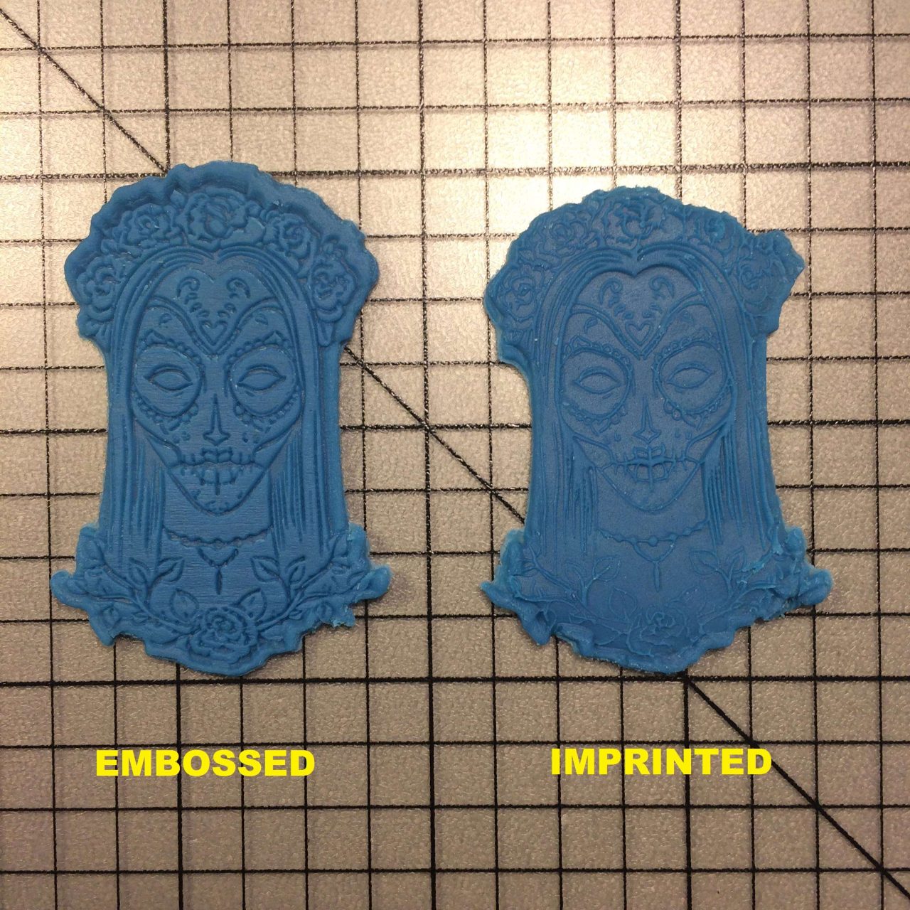 Dia De Los Muertos Skull 101 Cookie Cutter and Stamp written