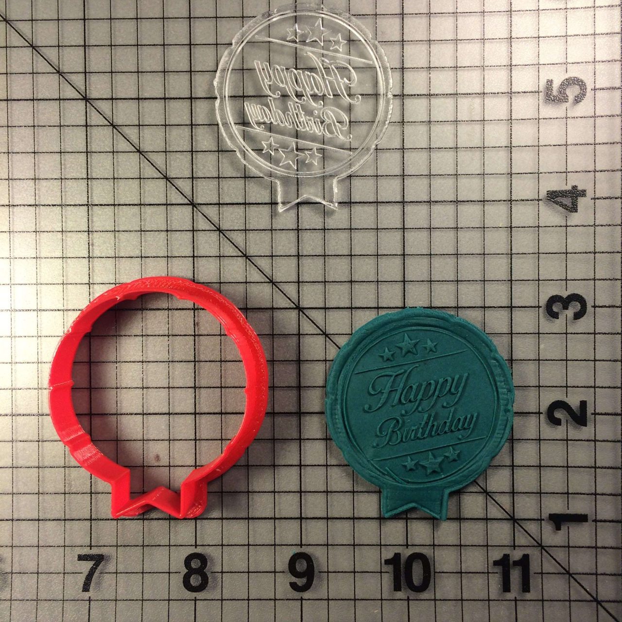 Happy Birthday 101 Cookie Cutter and Stamp (imprinted 1)