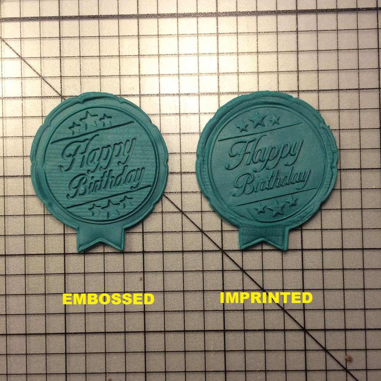 Happy Birthday 101 Cookie Cutter and Stamp written