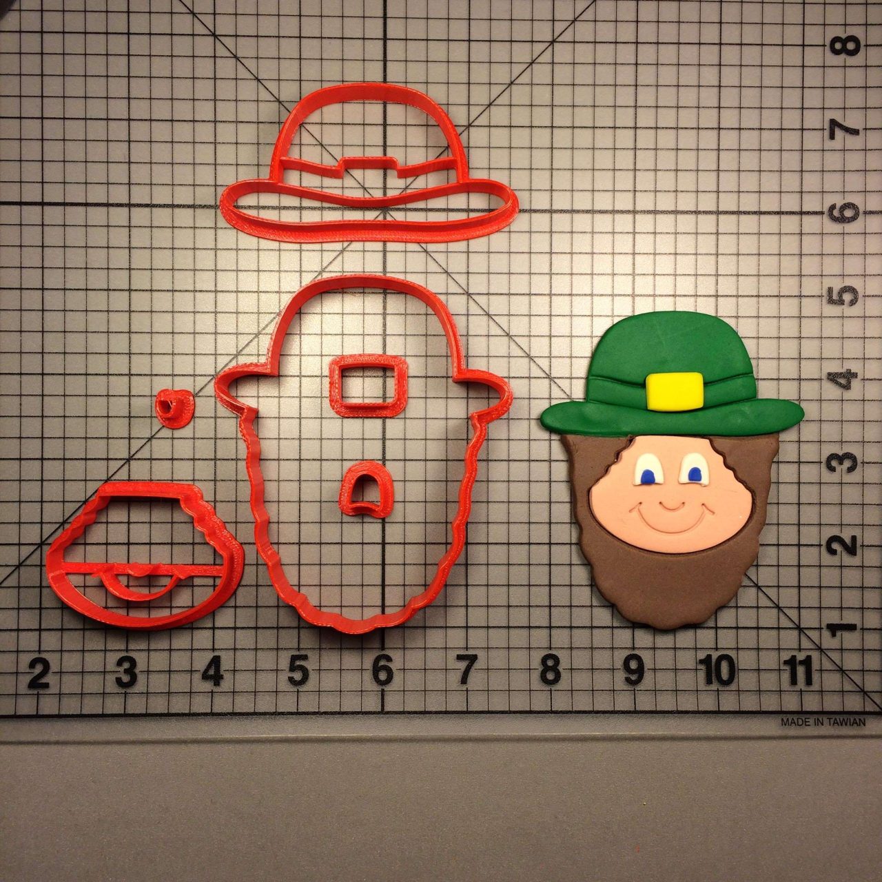 St Patricks Day Leprechaun Head Cookie Cutter